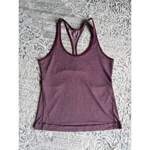 Lululemon Run the Day Tank Top Heathered Dark Adobe Size Small 2